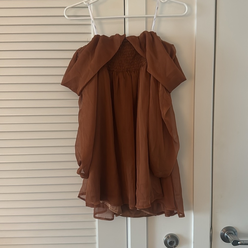 Rust Colored Mini Dress - Picture 5 of 6